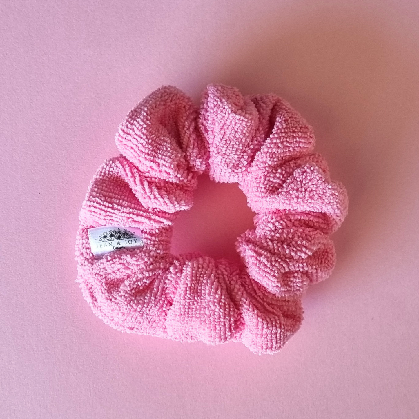 Pink Microfibre Hair Scrunchie & Beauty Cuff Set – Quick Drying Hair Accessory