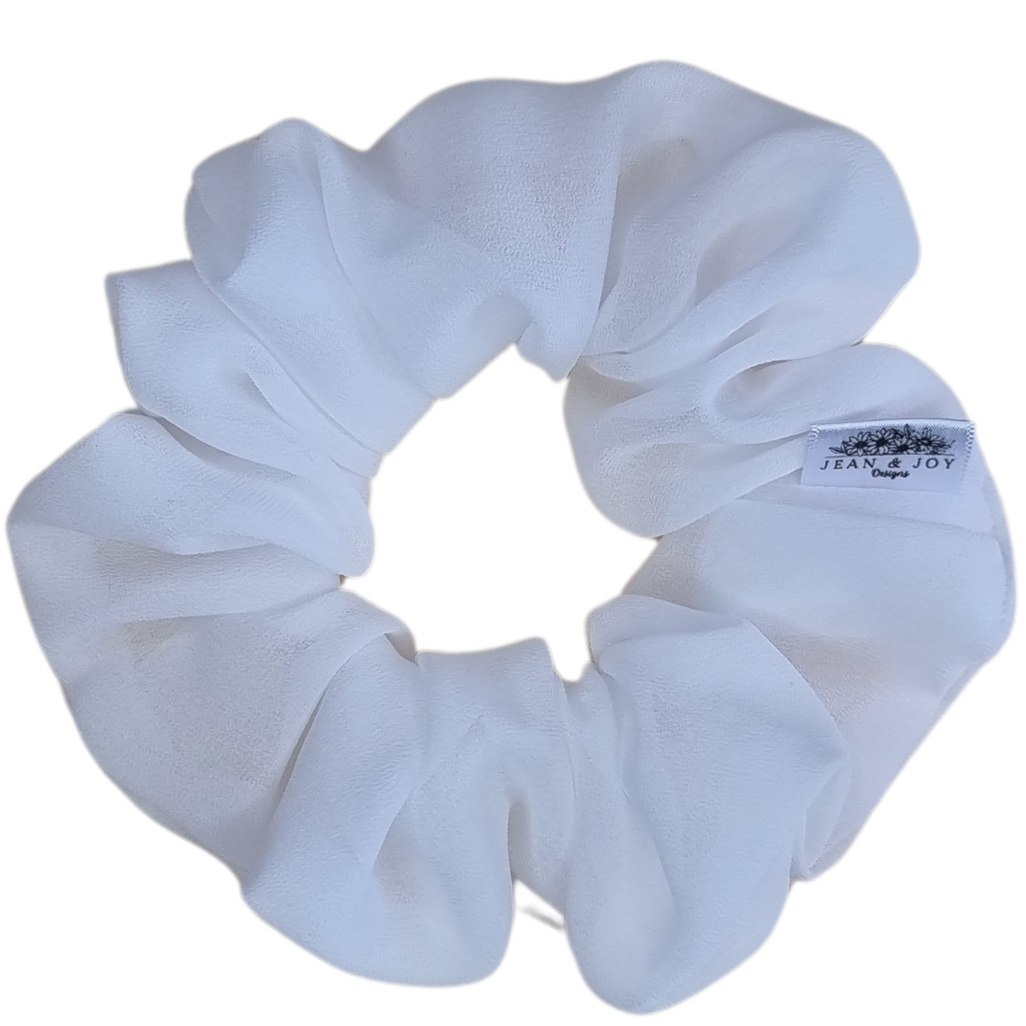 Bright White Chiffon Scrunchie π€