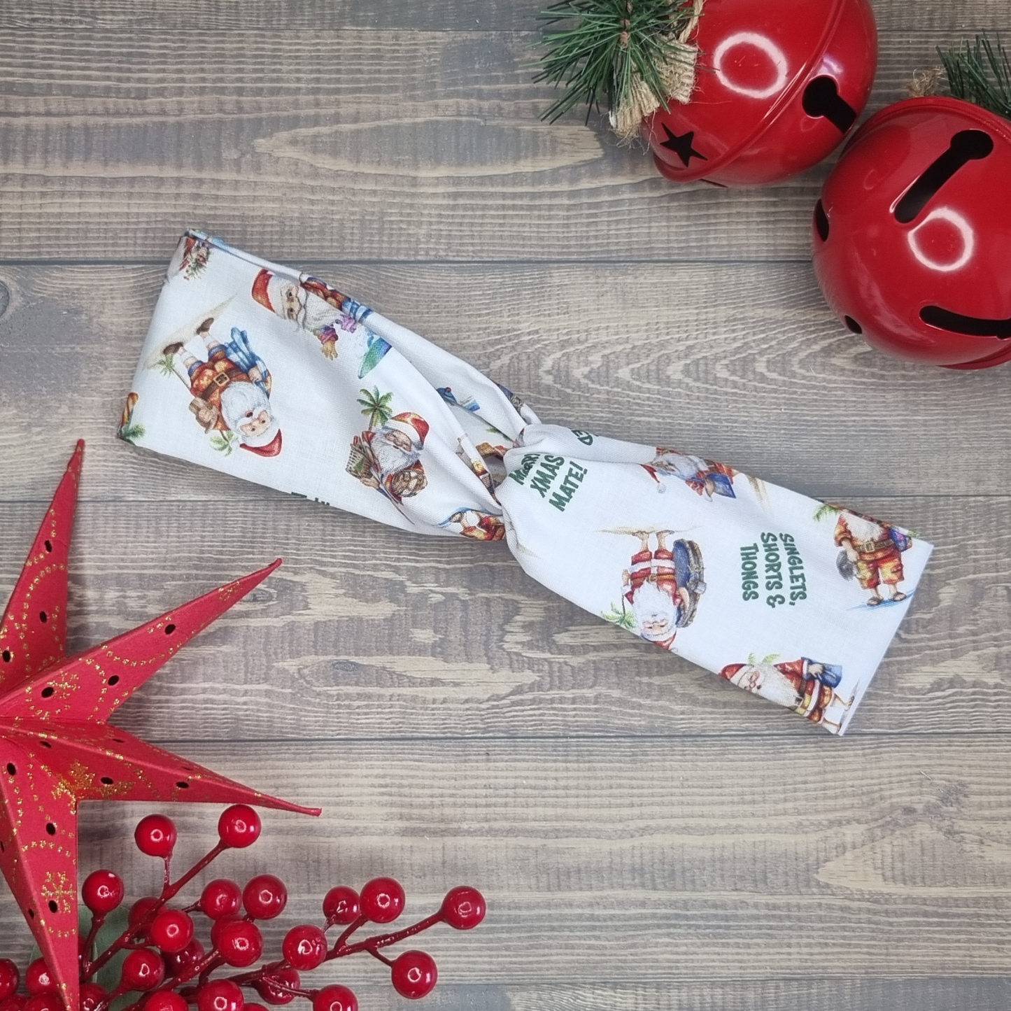 Australian Santa "Merry Christmas Mate" Headband