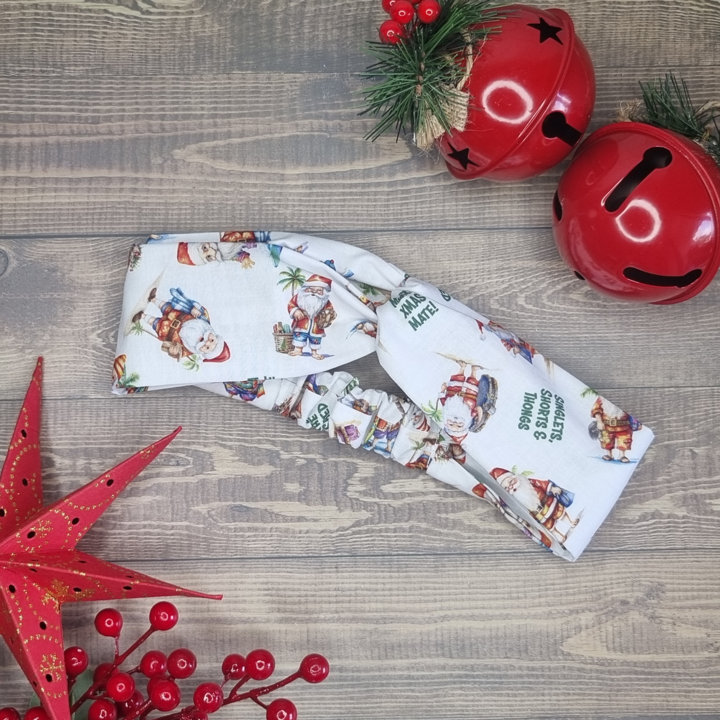 Australian Santa "Merry Christmas Mate" Headband