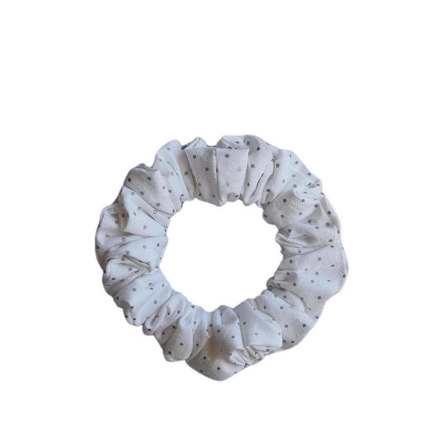 Frosty Dots Silver Christmas Scrunchie βοΈβ¨