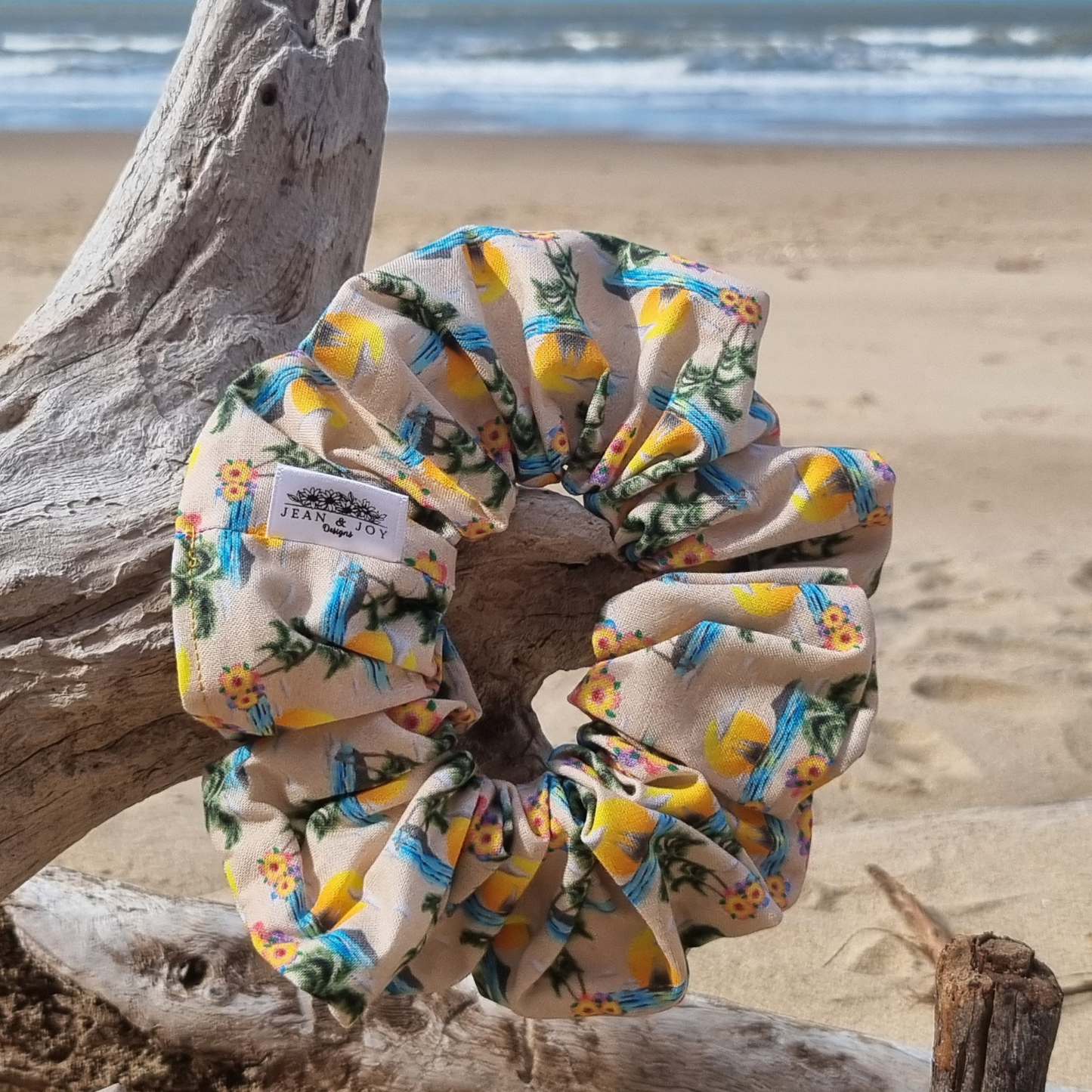 Vintage Palm Paradise Scrunchie