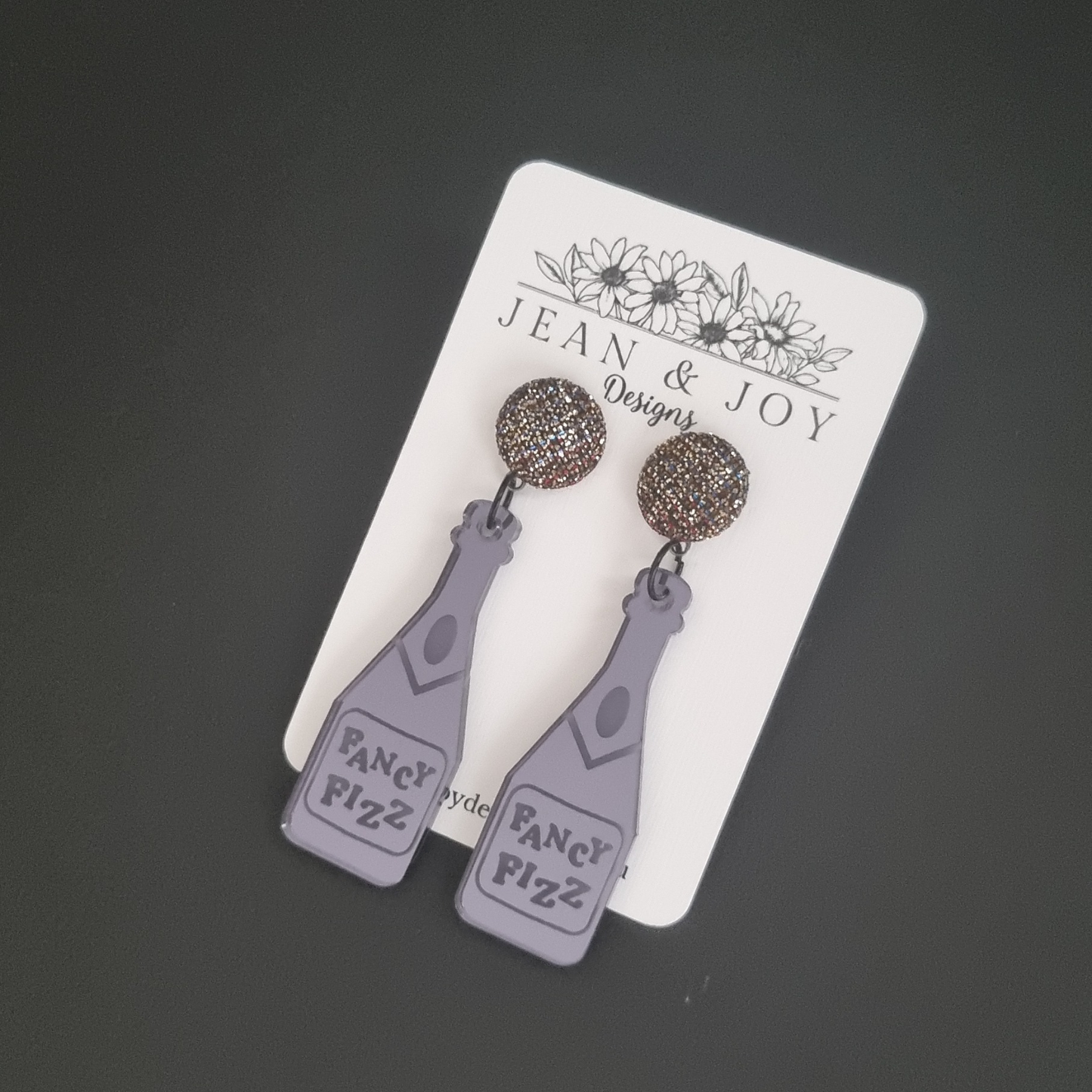 Champagne Dreams Fabric Studs - Oilslick Glitter πΎβ¨