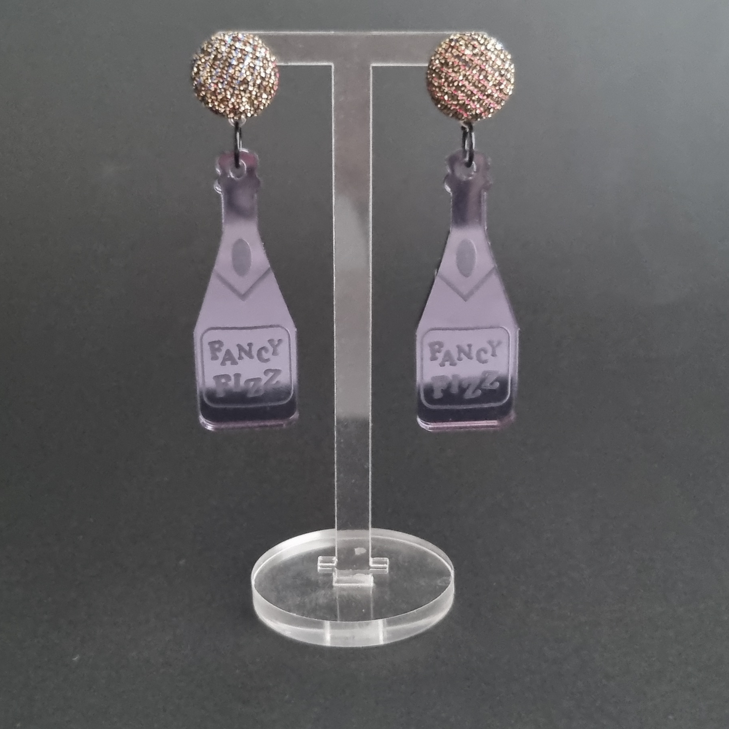Champagne Dreams Fabric Studs - Oilslick Glitter πΎβ¨