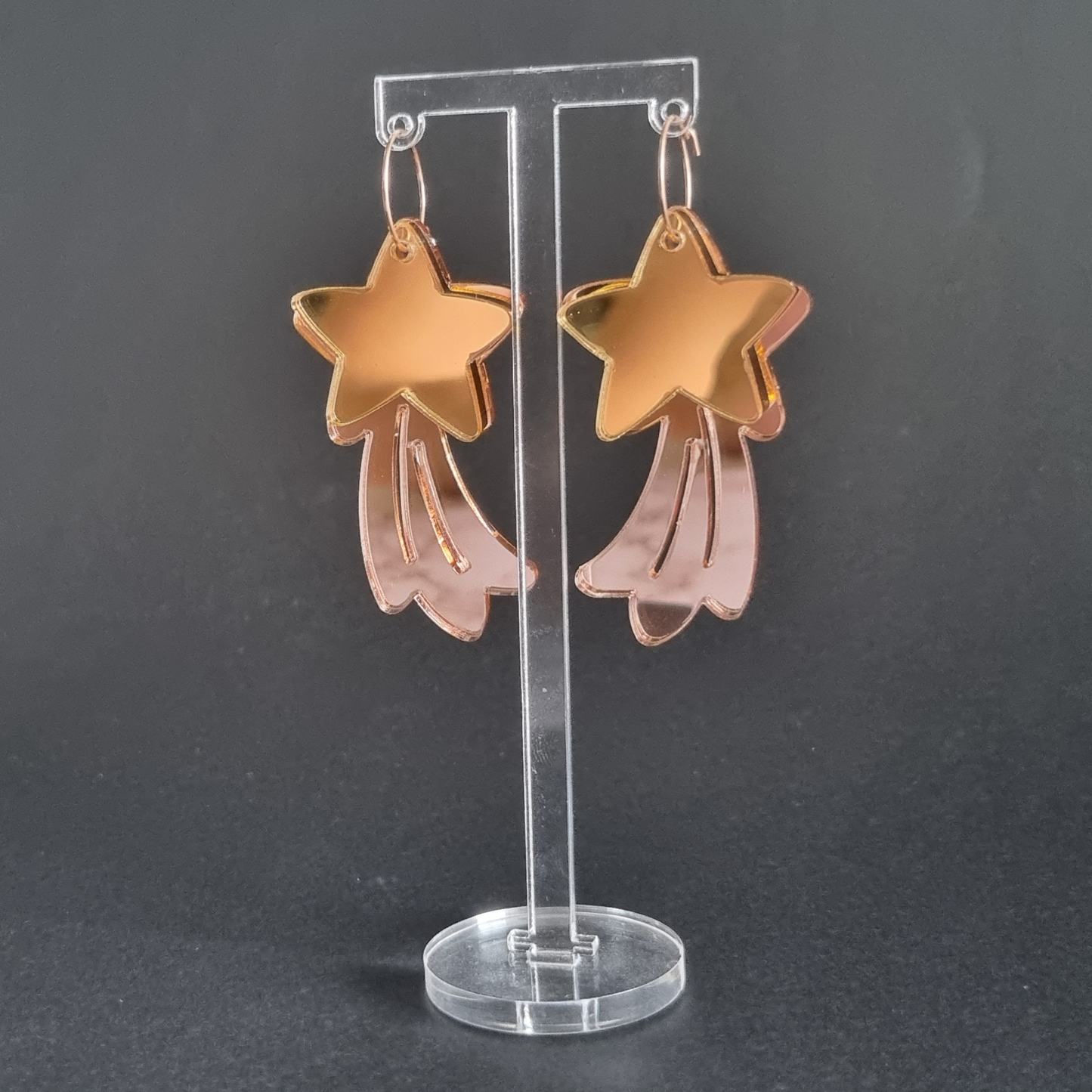 Shooting Star Hoops - Rose Gold Elegance π πΉ