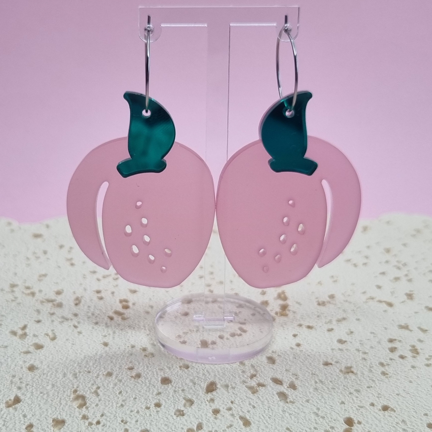 π Peachy Keen Stacker Style Dangle Earrings