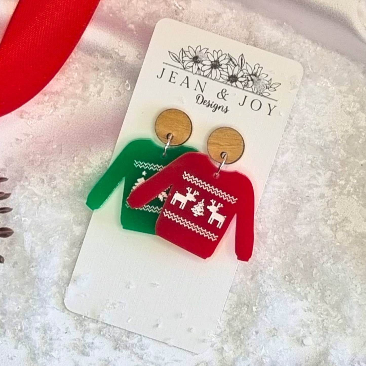 Ugly Sweater Christmas Dangle Earrings π
π