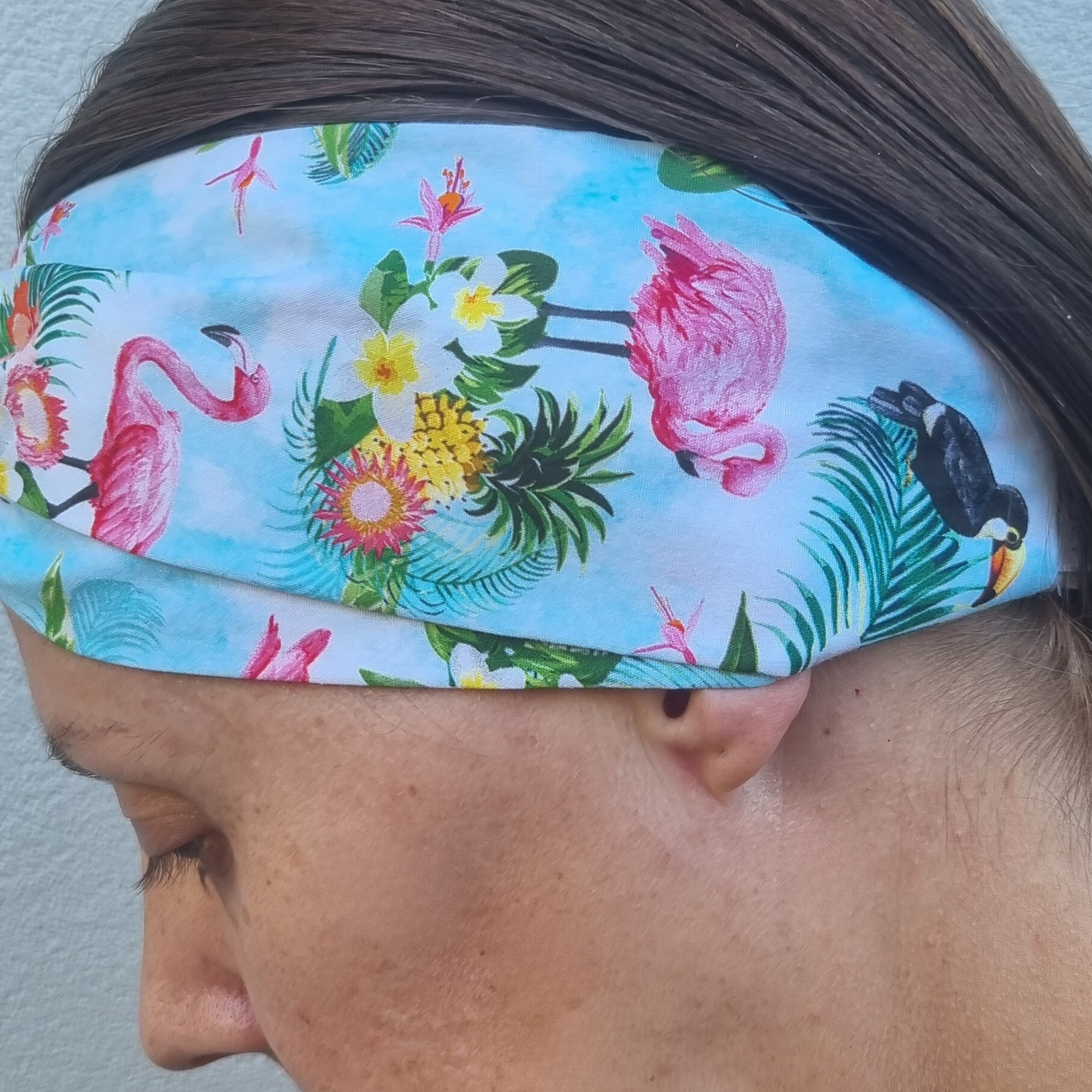 Frangipani Flamingo Headband