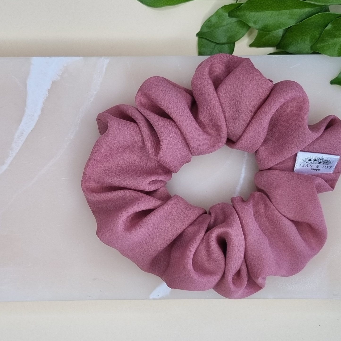 Dusty Rose Deluxe Chiffon Scrunchie ๐น