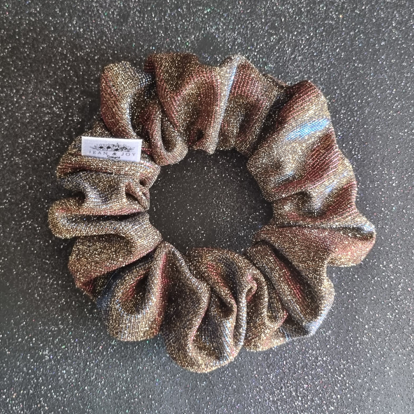 Oilslick electric glitter Scrunchie πβ¨