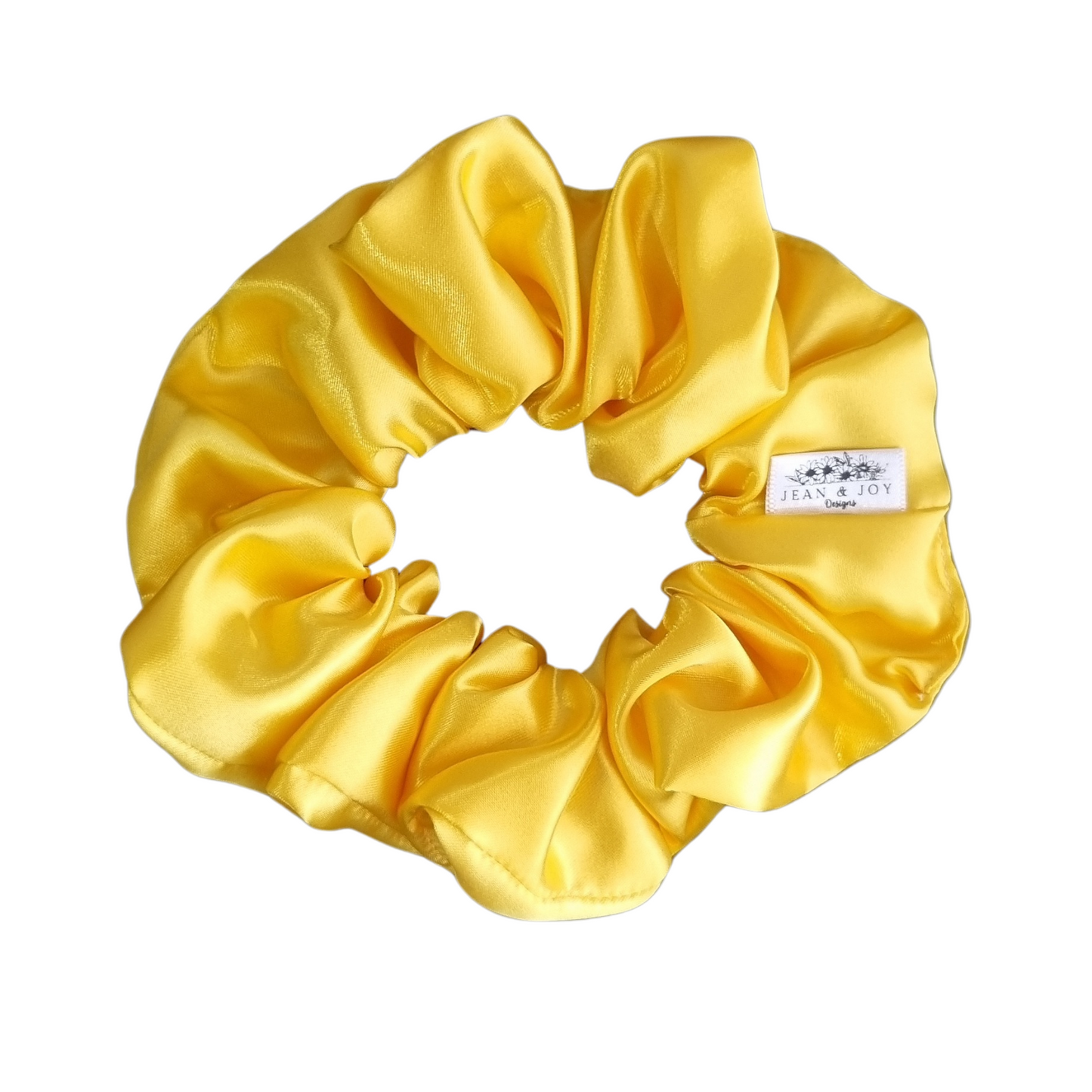 Yellow Sunshine Satin Scrunchy for R U Ok Day - Mental Health Awareness Accessories