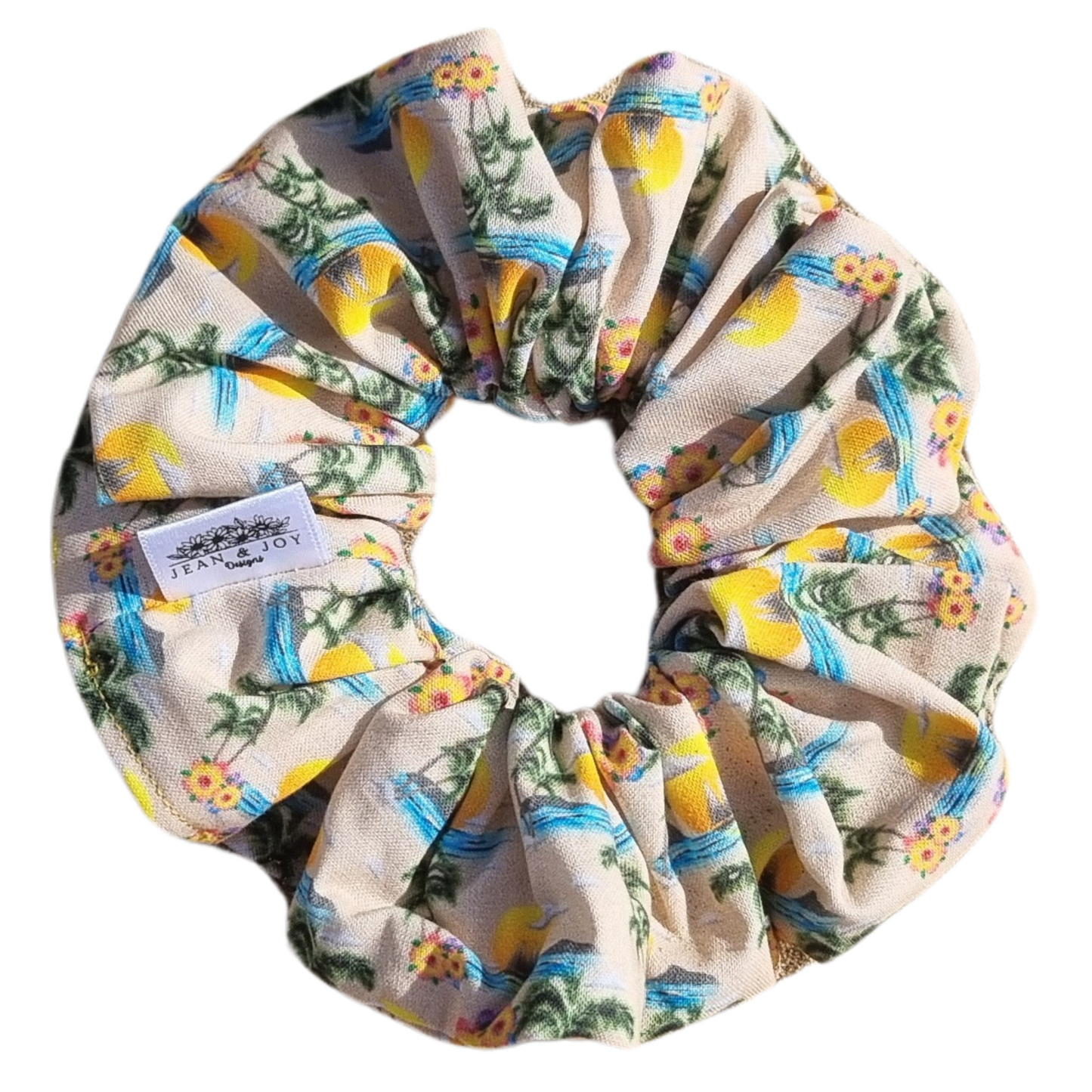 Vintage Palm Paradise Scrunchie