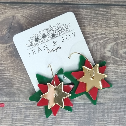 Star Mirror Stacker Earrings