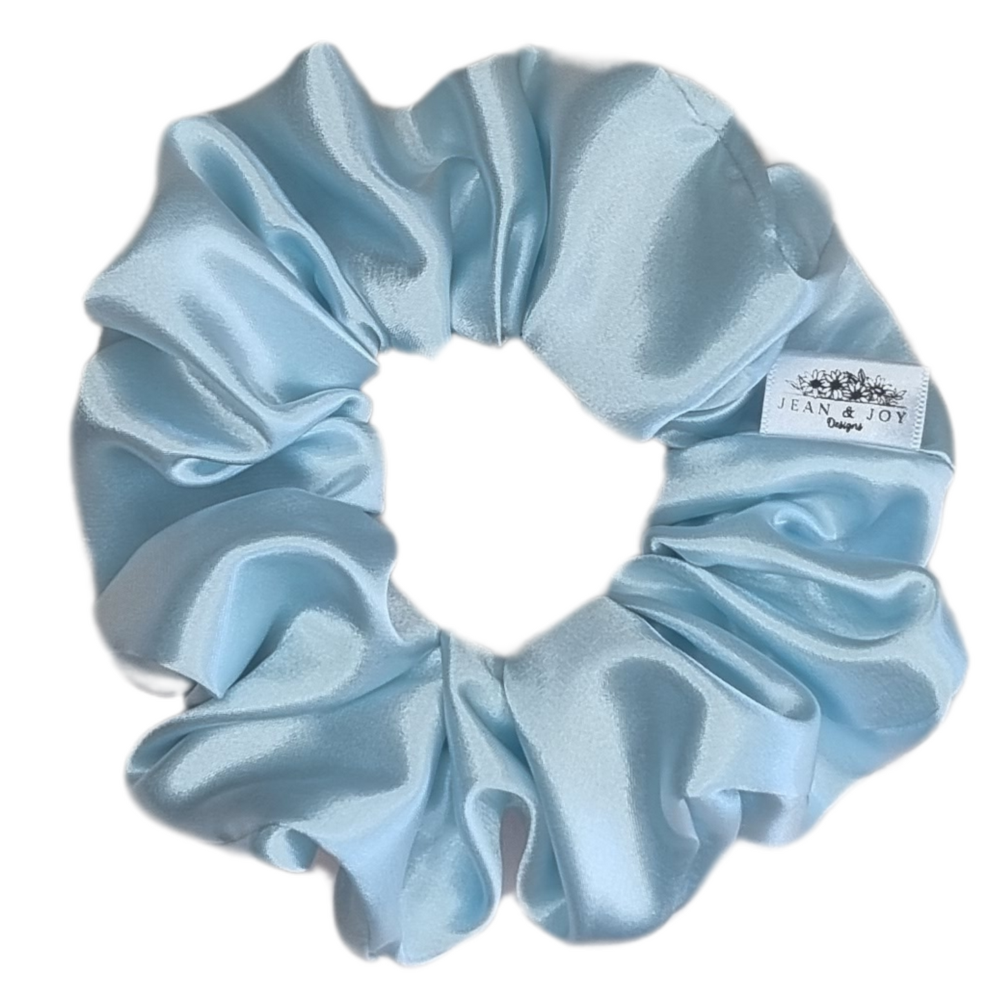 Sky Bliss Blue Satin scrunchie