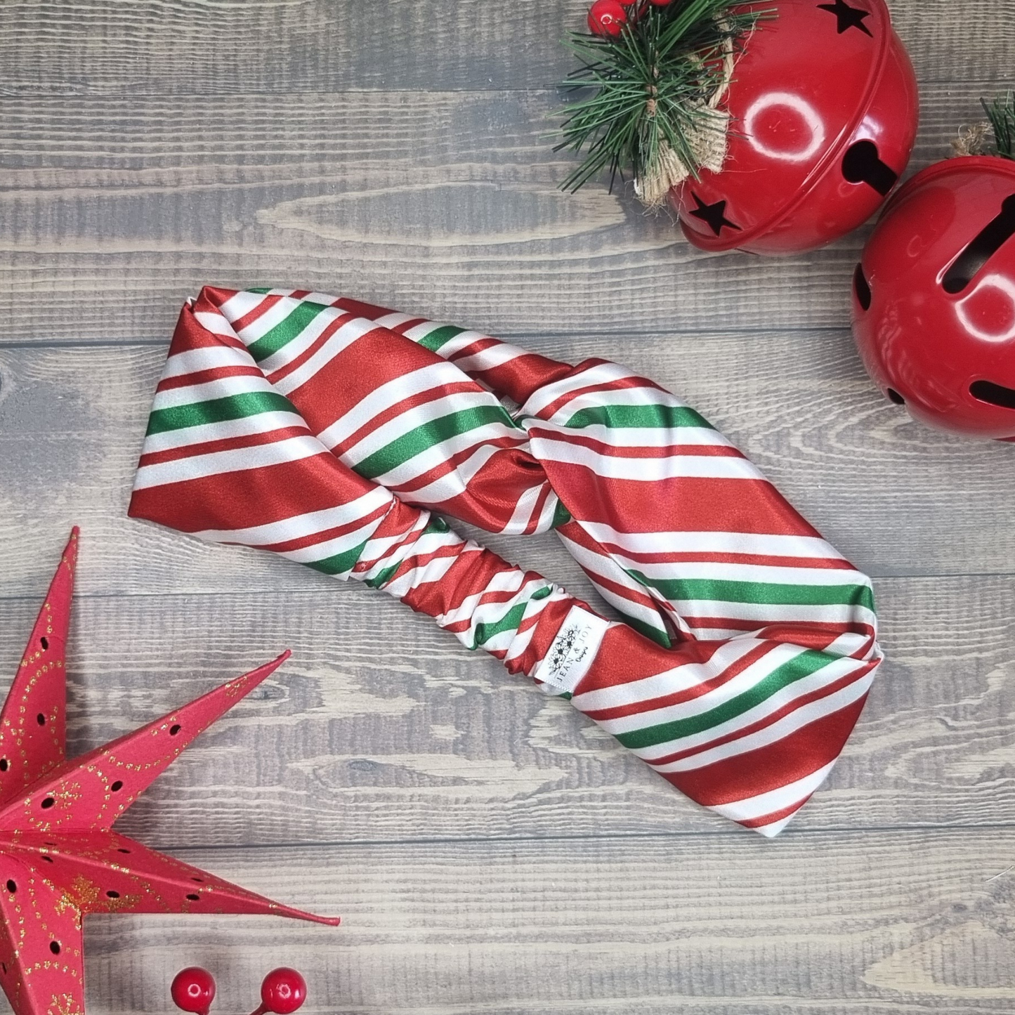 Peppermint Candy Cane Satin Headband