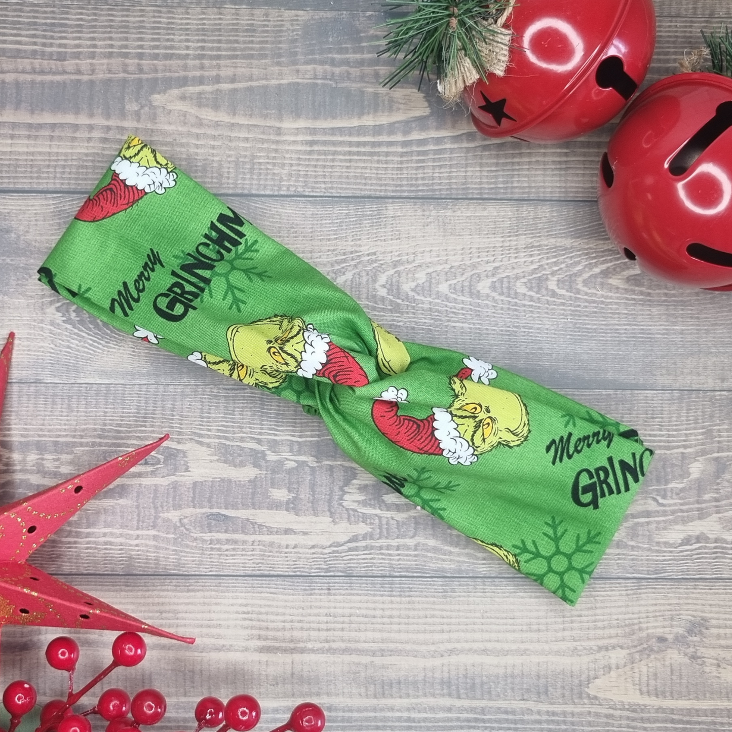 Merry Grinchmas Green Headband