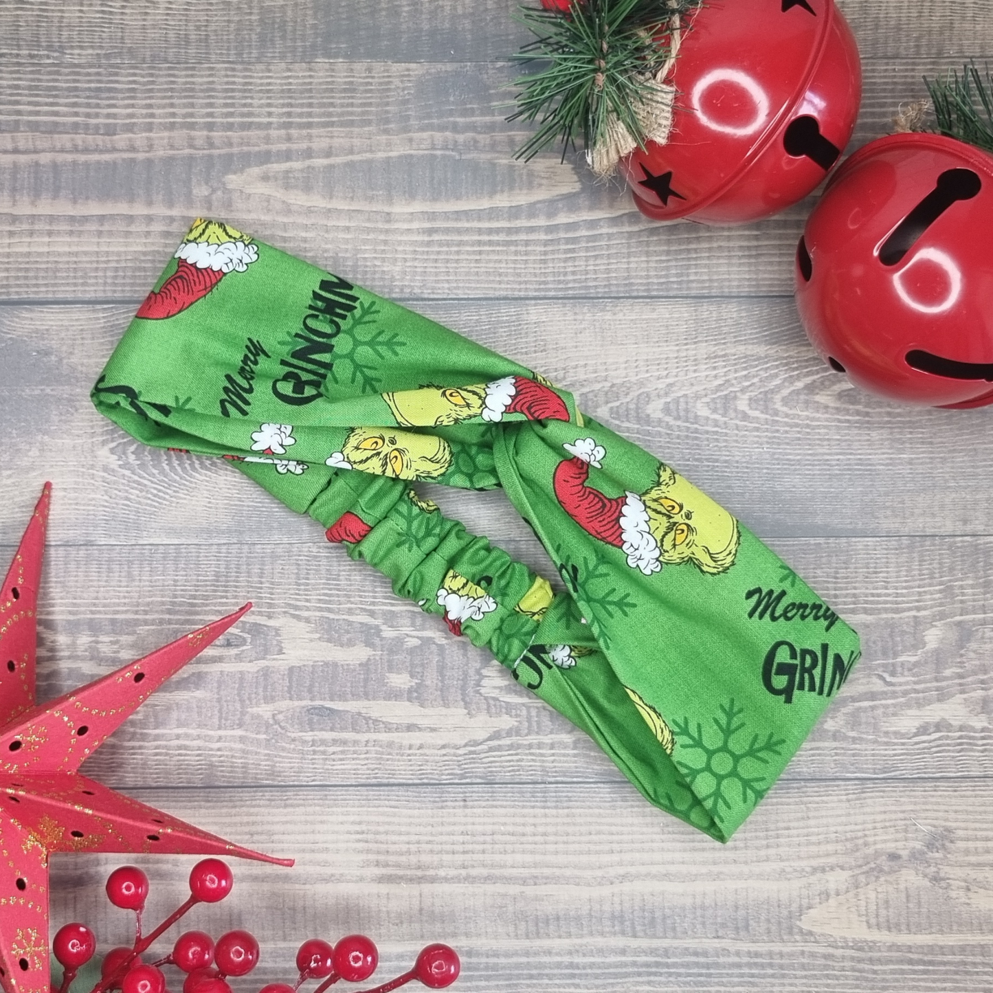 Merry Grinchmas Green Headband