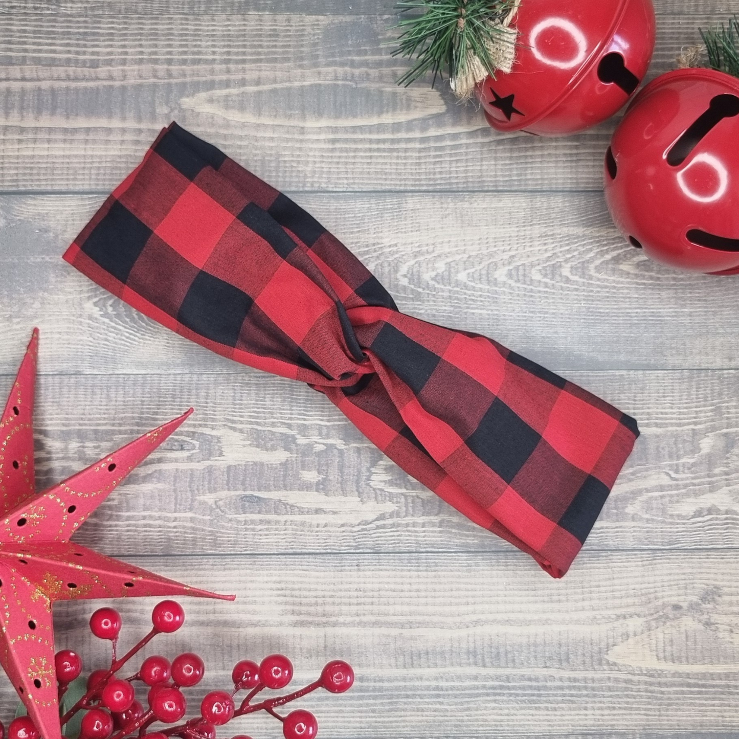 Classic Buffalo Plaid Christmas Headband