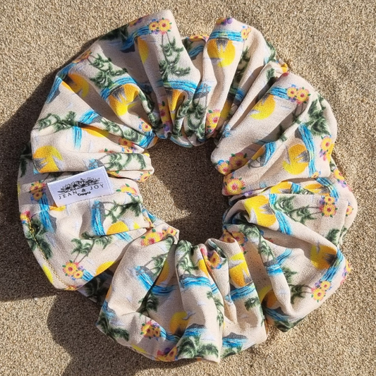 Vintage Palm Paradise Scrunchie