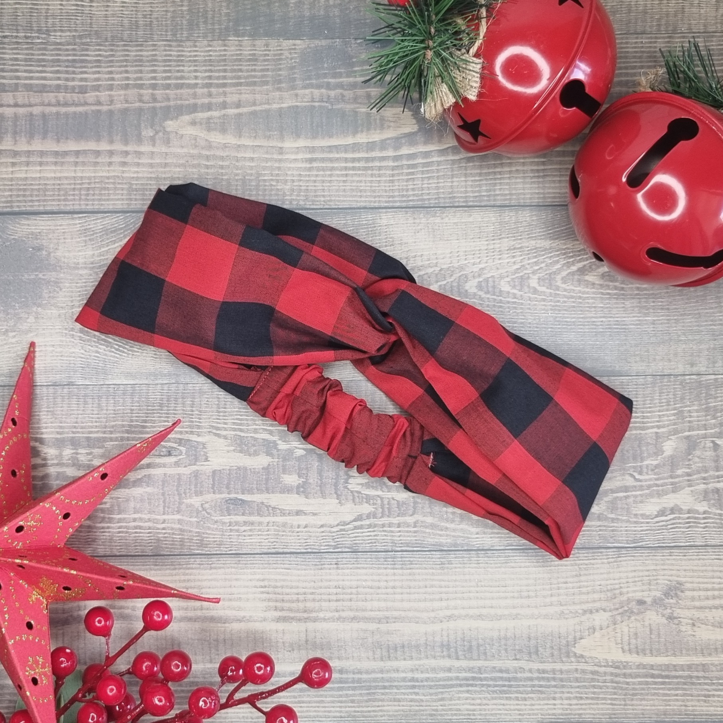 Classic Buffalo Plaid Christmas Headband