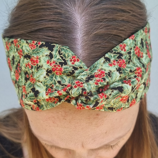 Golden Mistletoe Headband