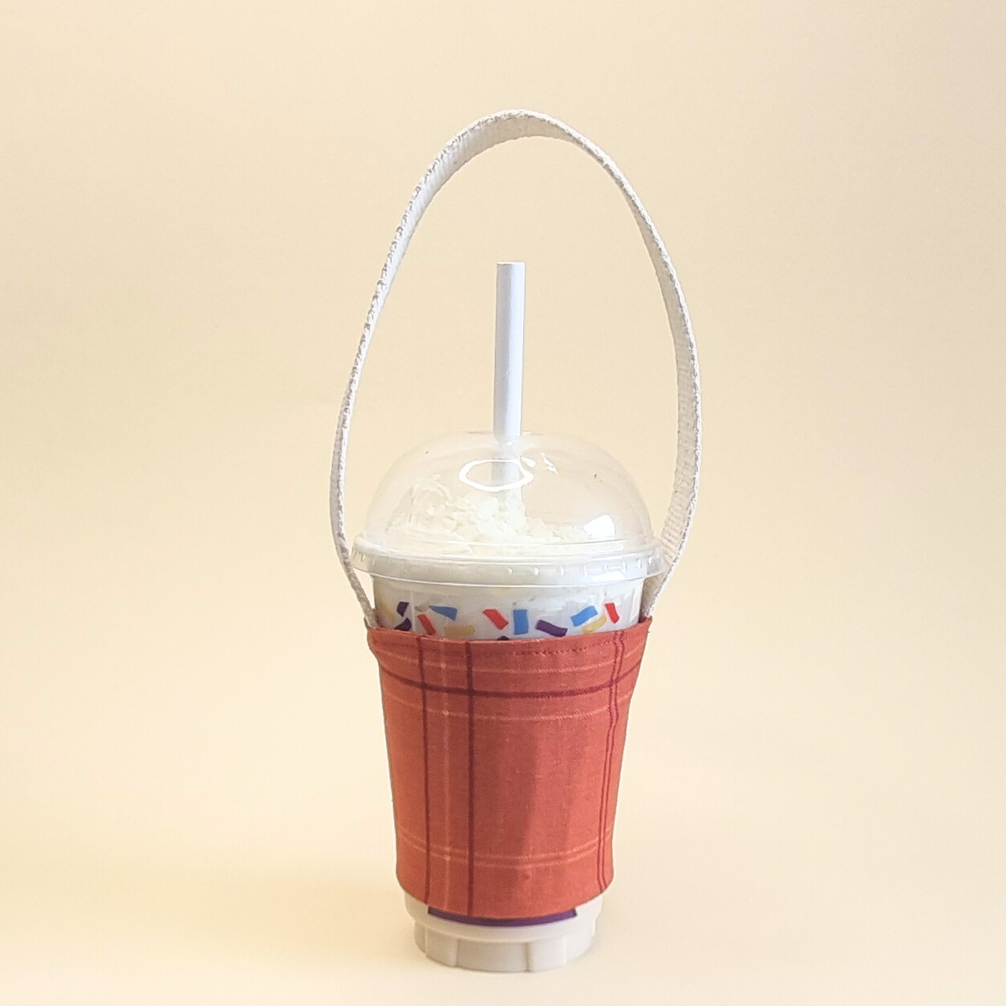 Pumpkin Plaid Beverage Carrier 🧡🍂