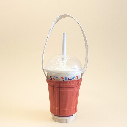 Pumpkin Plaid Beverage Carrier 🧡🍂