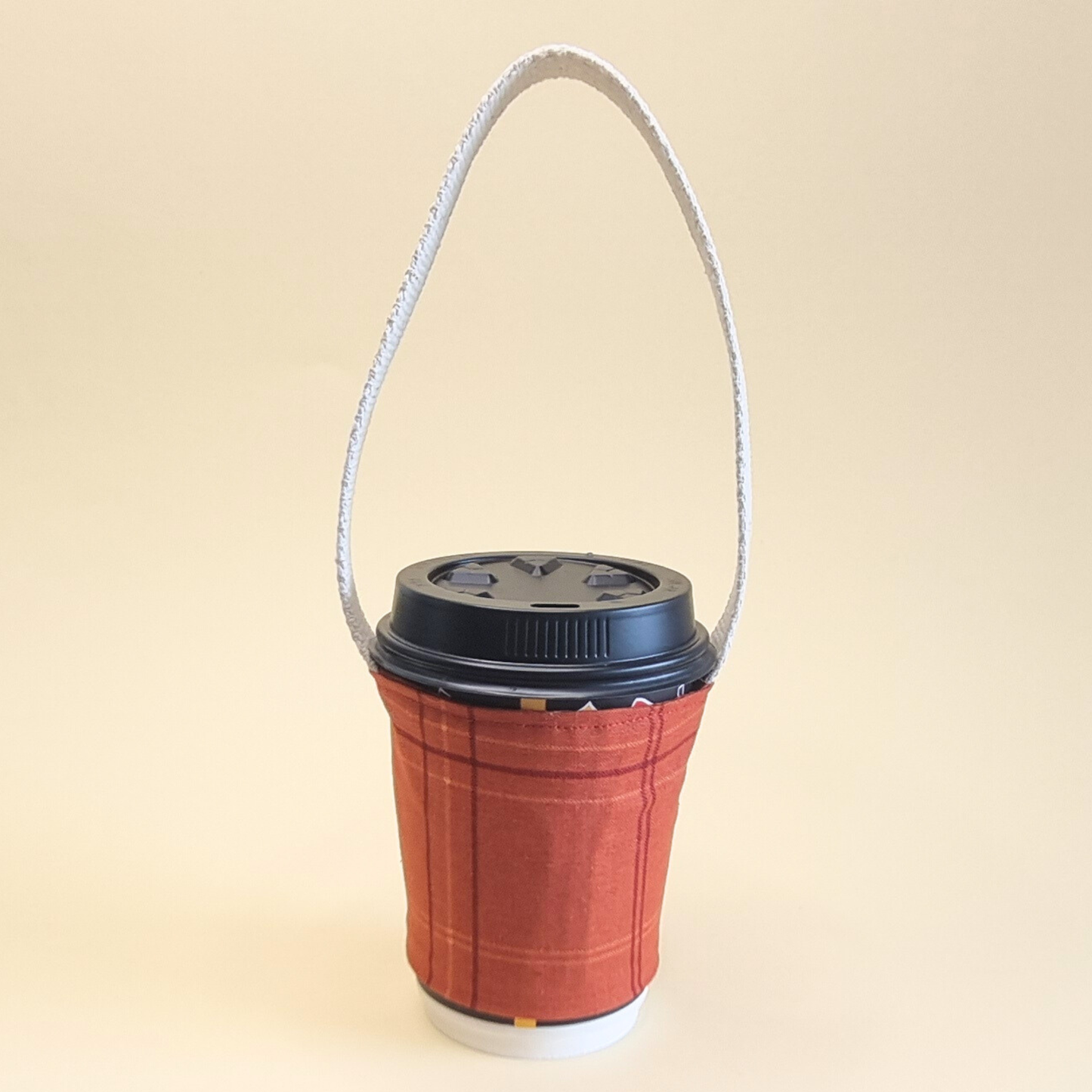 Pumpkin Plaid Beverage Carrier 🧡🍂