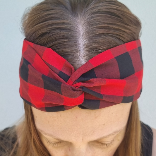 Classic Buffalo Plaid Christmas Headband