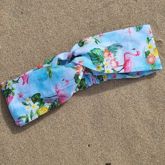 Frangipani Flamingo Headband