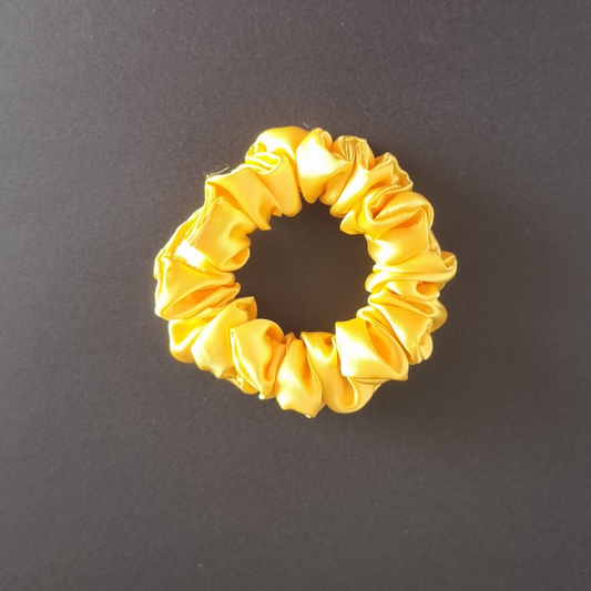 Mini Sunshine Scrunchie (Dark Yellow Satin, Petite Size) for R u ok day?